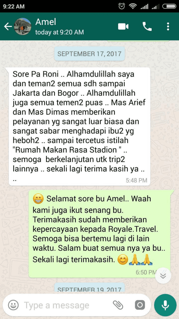 testimoni travel wisata bromo holidaynesia